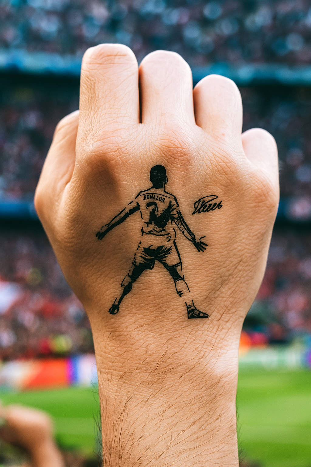 Ronaldo's Victory Stance Tattoo