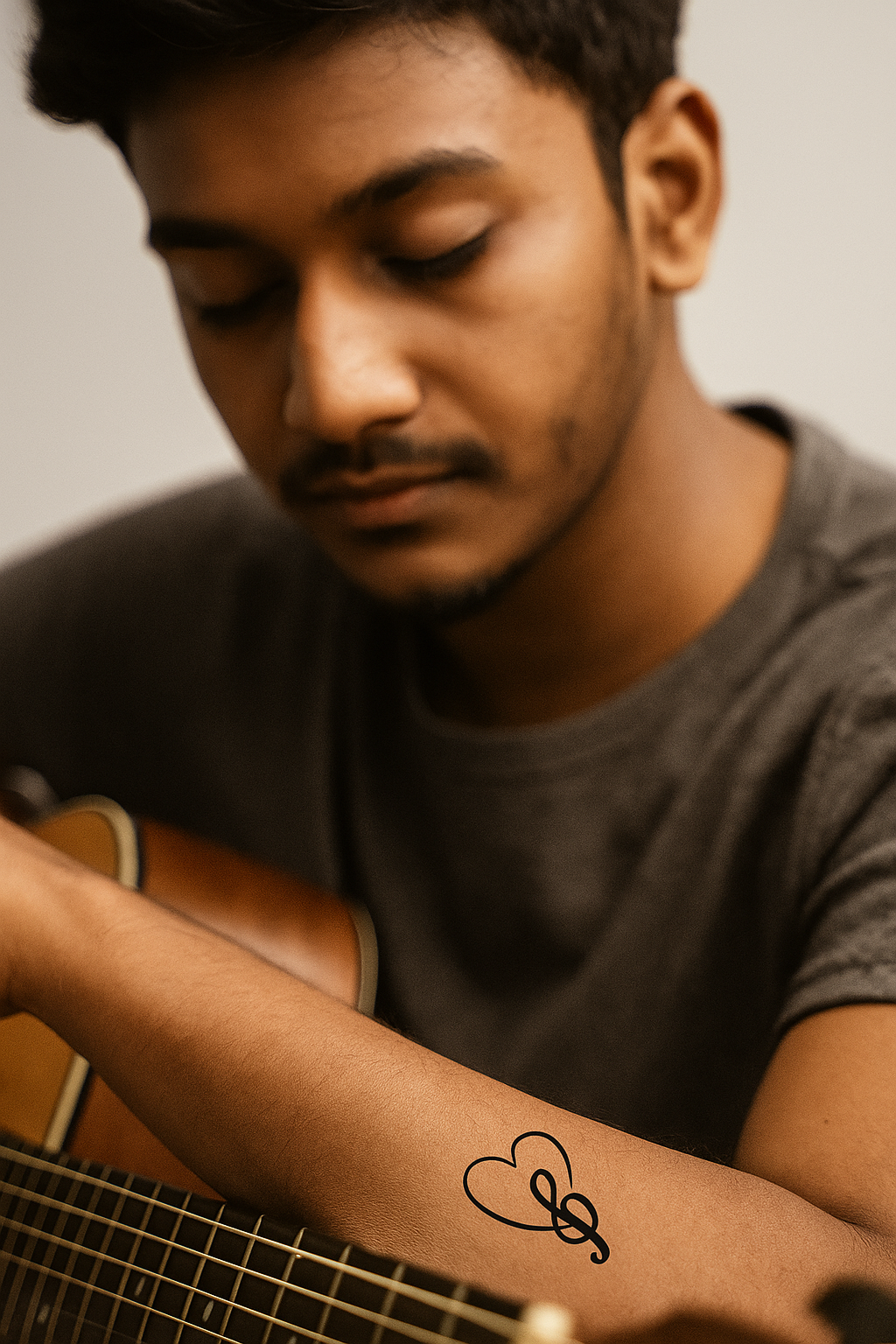 Melodic Heart Tattoo