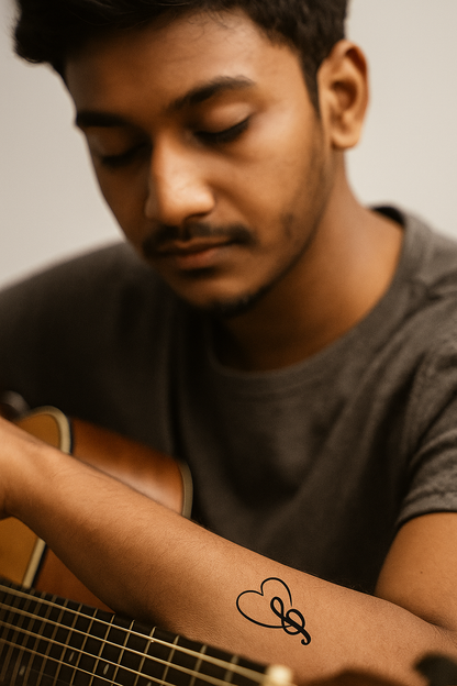 Melodic Heart Tattoo