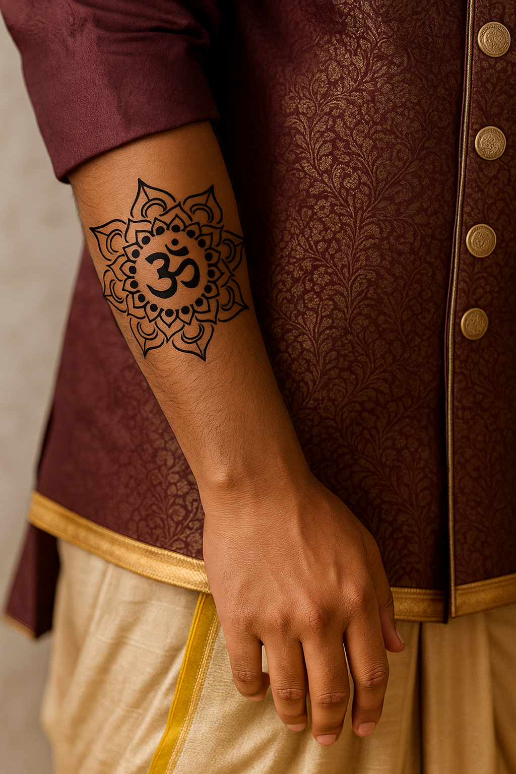 Sacred Om Mandala Tattoo