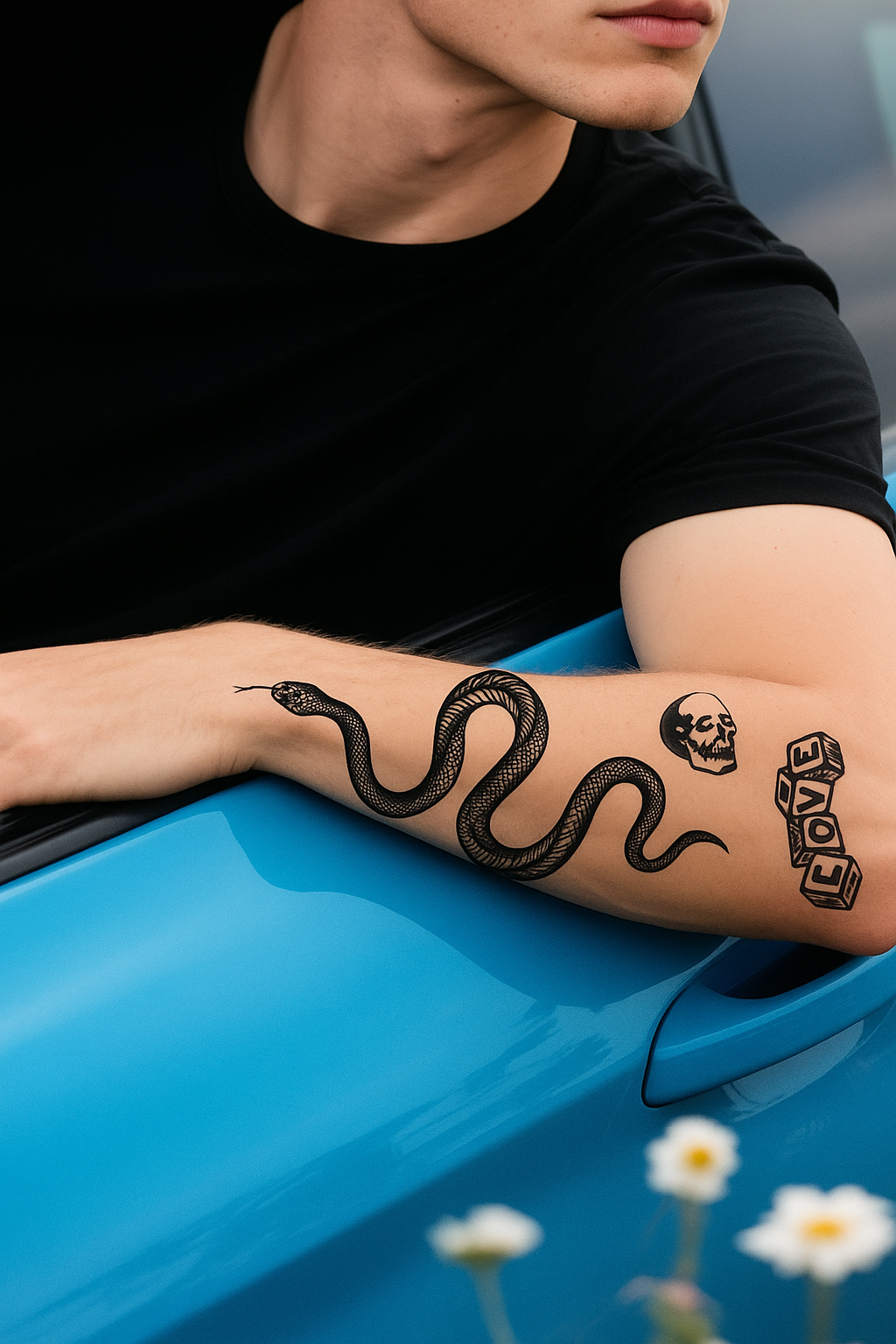 Snake & Skull Tattoo