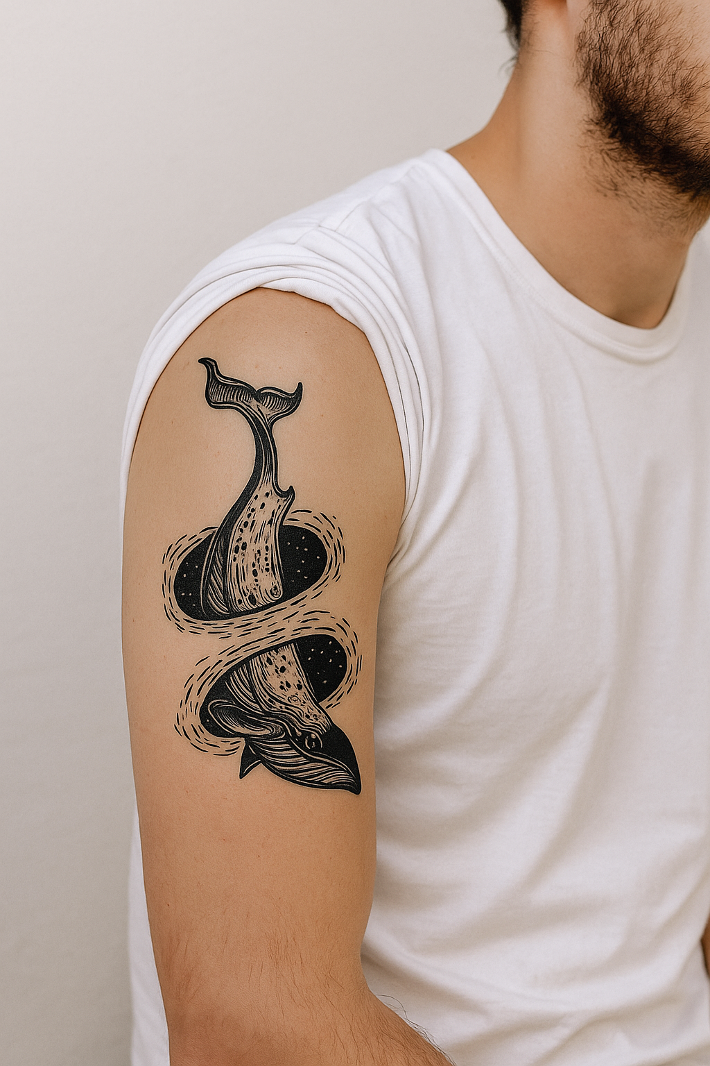 Blue Whale Galaxy Tattoo