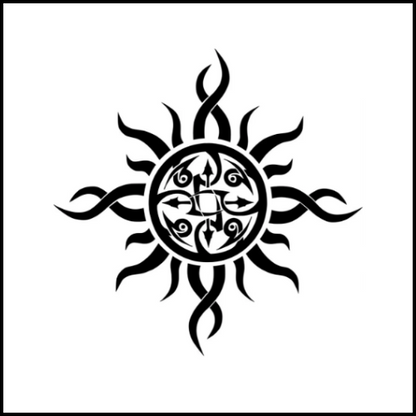 Tribal Sunburst Tattoo