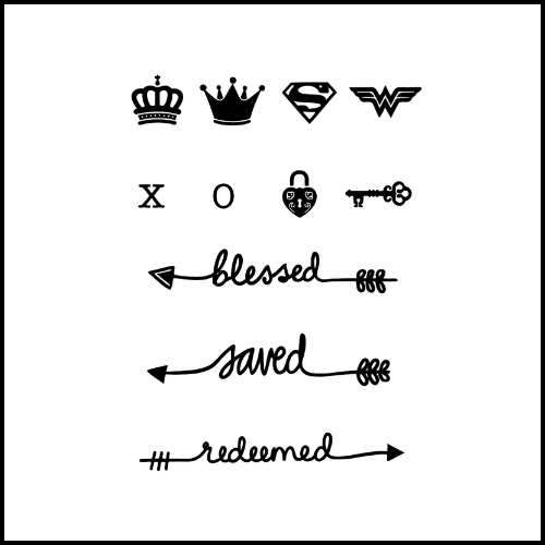 Scriptural Arrow & Symbol Tattoo