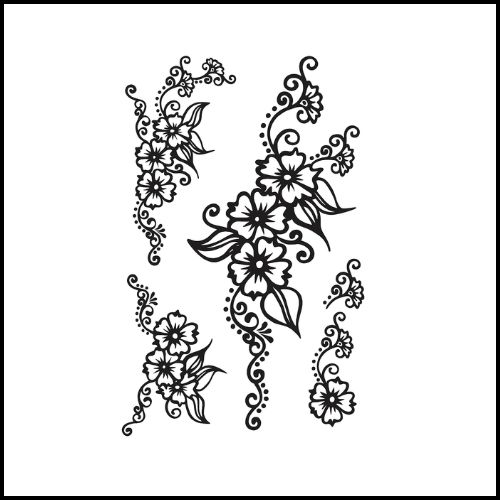 Floral Swirls Tattoo