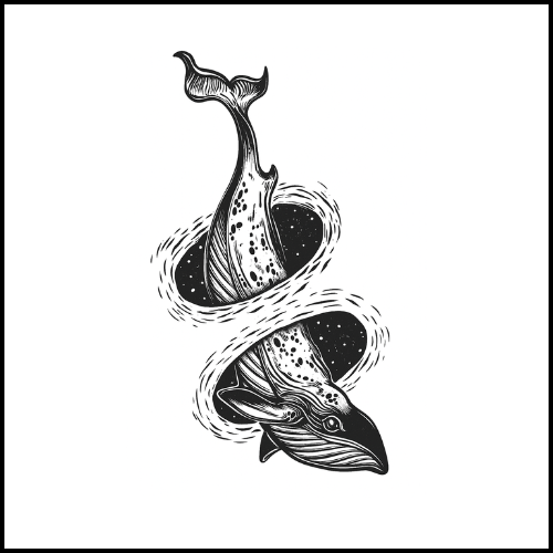 Blue Whale Galaxy Tattoo