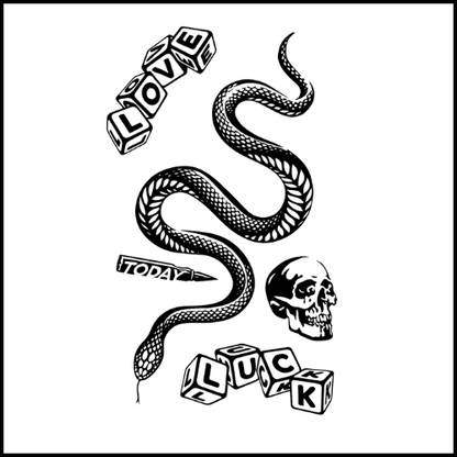 Snake & Skull Tattoo