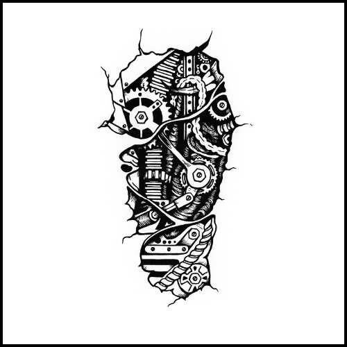 Steampunk Robot Tattoo