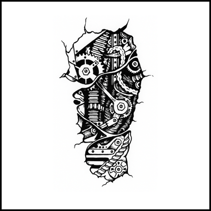 Steampunk Robot Tattoo