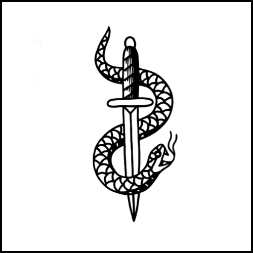 Snake and Dagger Tattoo