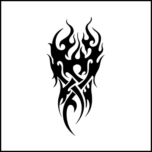 Tribal Flame Tattoo