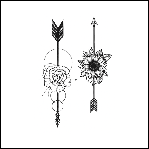 Floral Arrow Tattoo